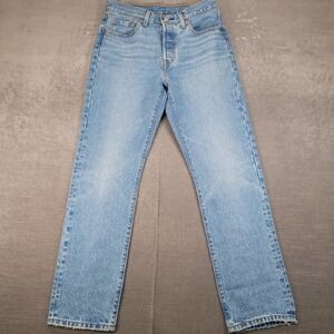 Levi's 501 Light Wash Denim Jeans Women's Straight Leg Button Fly